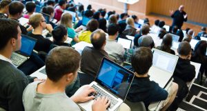 student in class